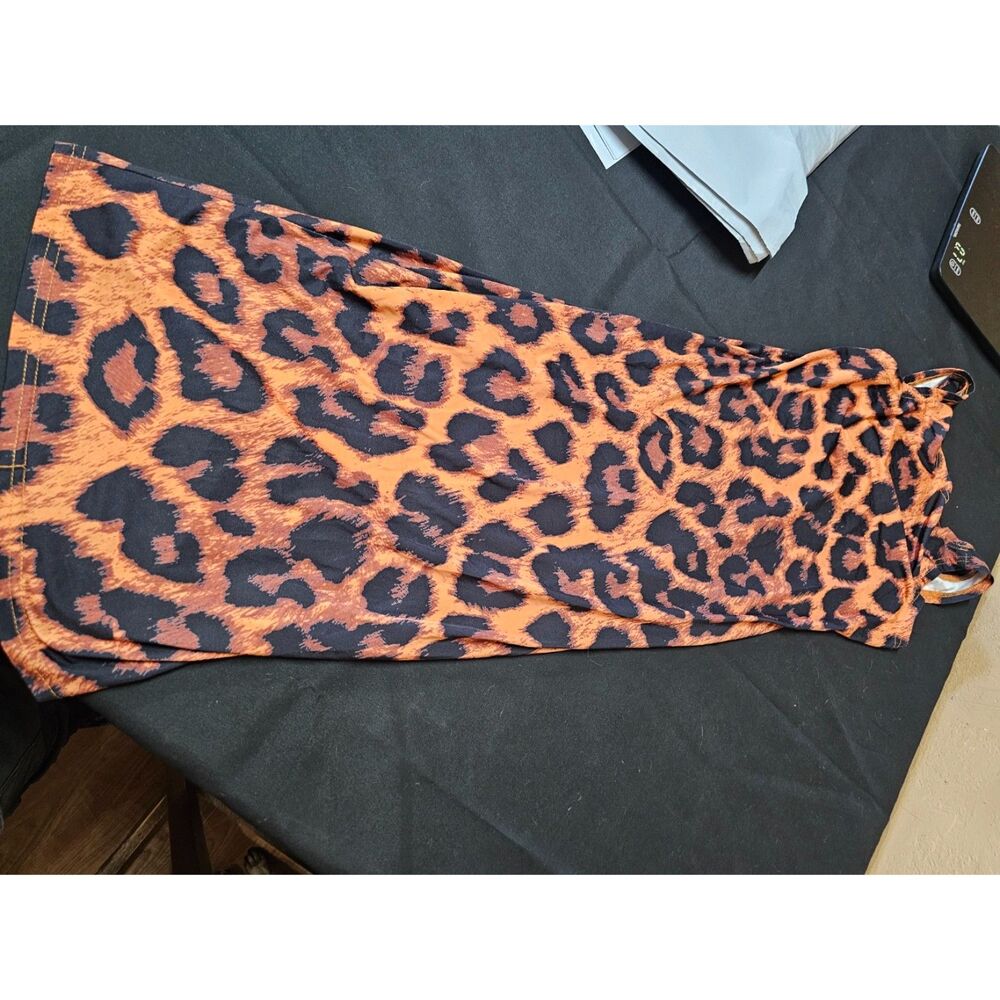 ChicMe Leopard Print Sleeveless Bodycon Mini Dress (Size L)